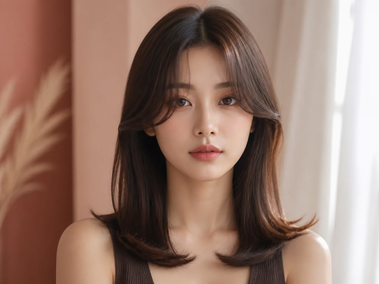 Hair with only the ends curled inward