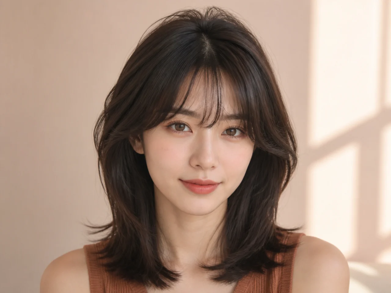 Crown volume on a Korean cut