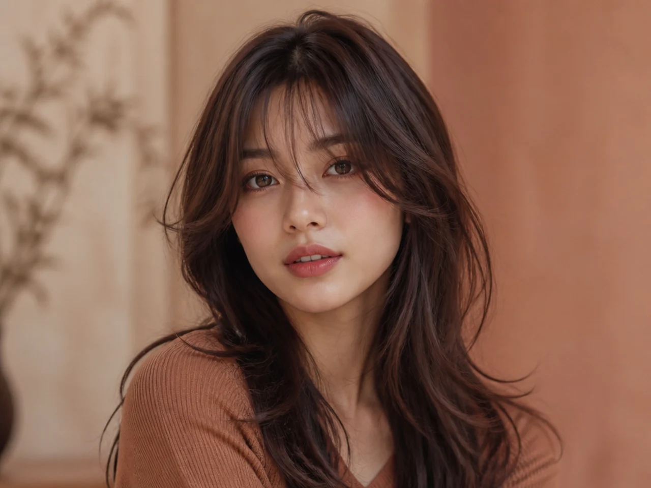 Three-quarter view of Korean face framing
