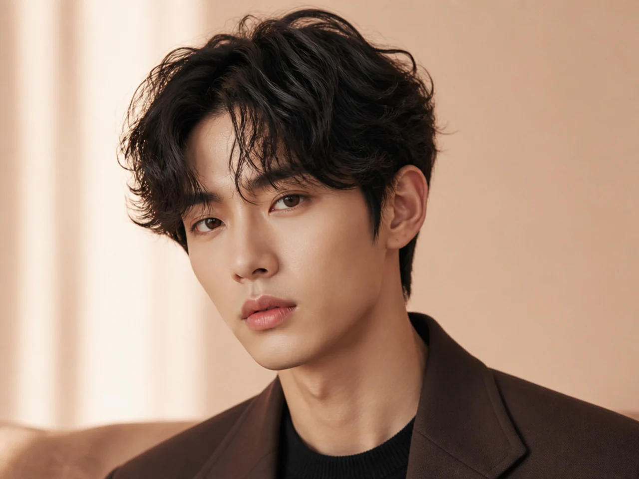 Korean Haircut for Curly Men