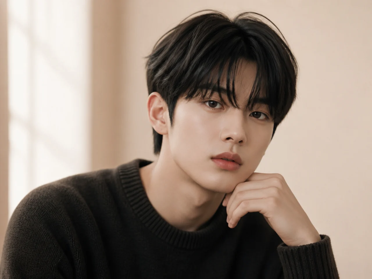 Korean Haircut for Men with Bangs