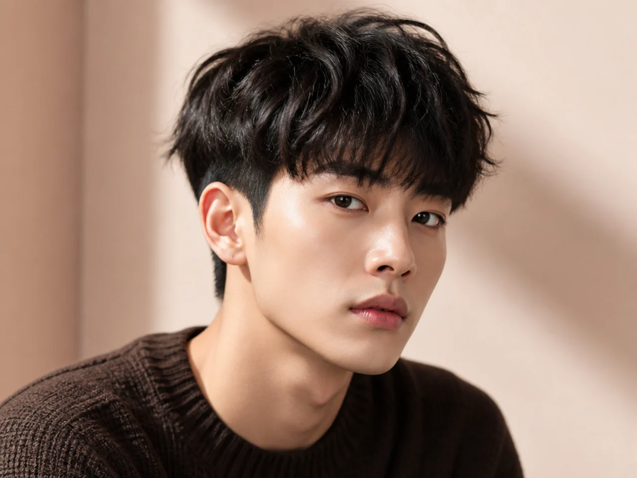 Korean Textured Crop Haircut Men