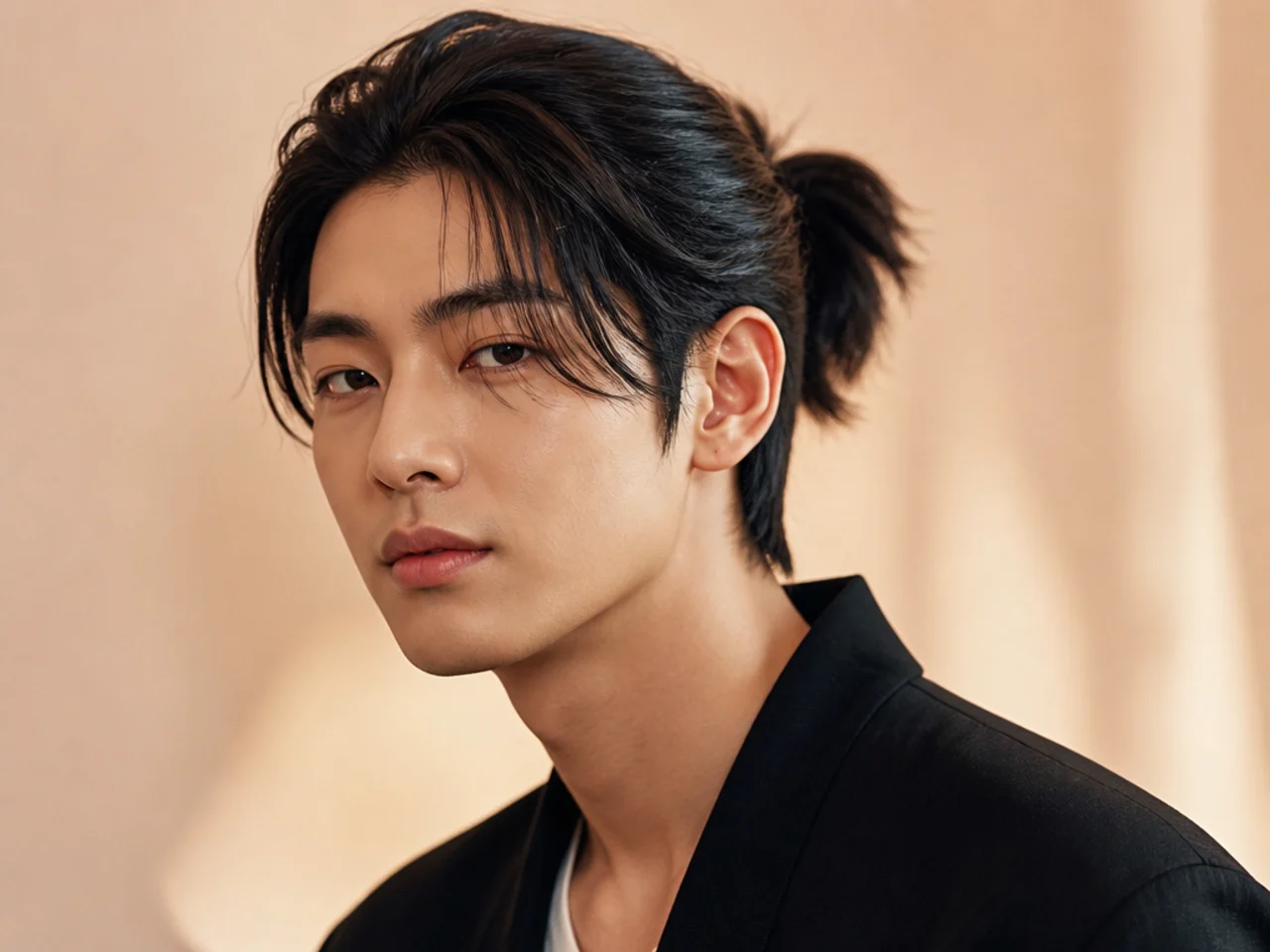 Ponytail Korean Men Haircut
