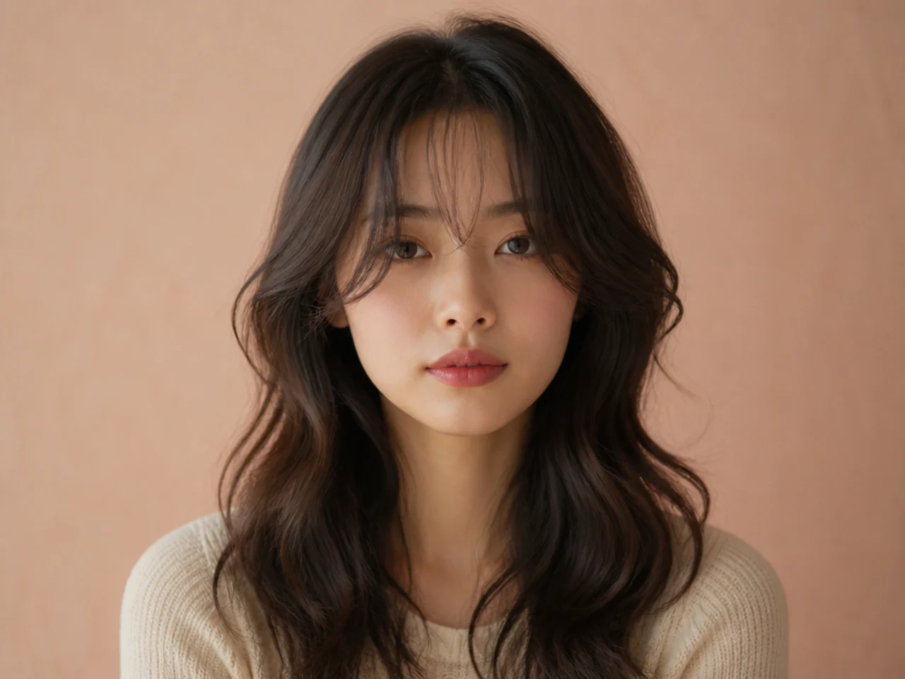 A hush cut on wavy hair