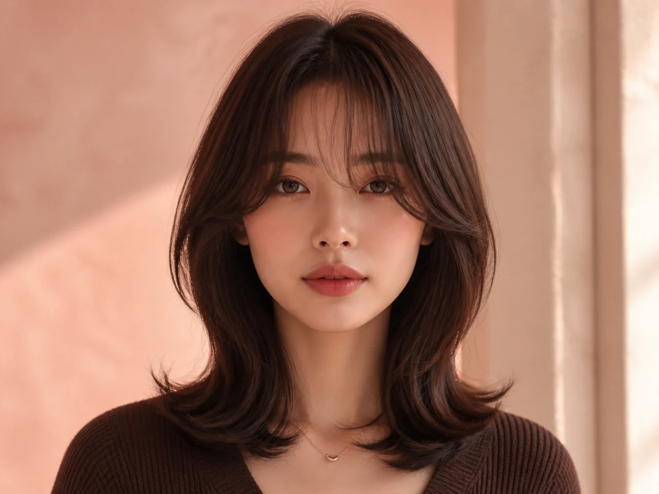 A hush cut with C-curl ends