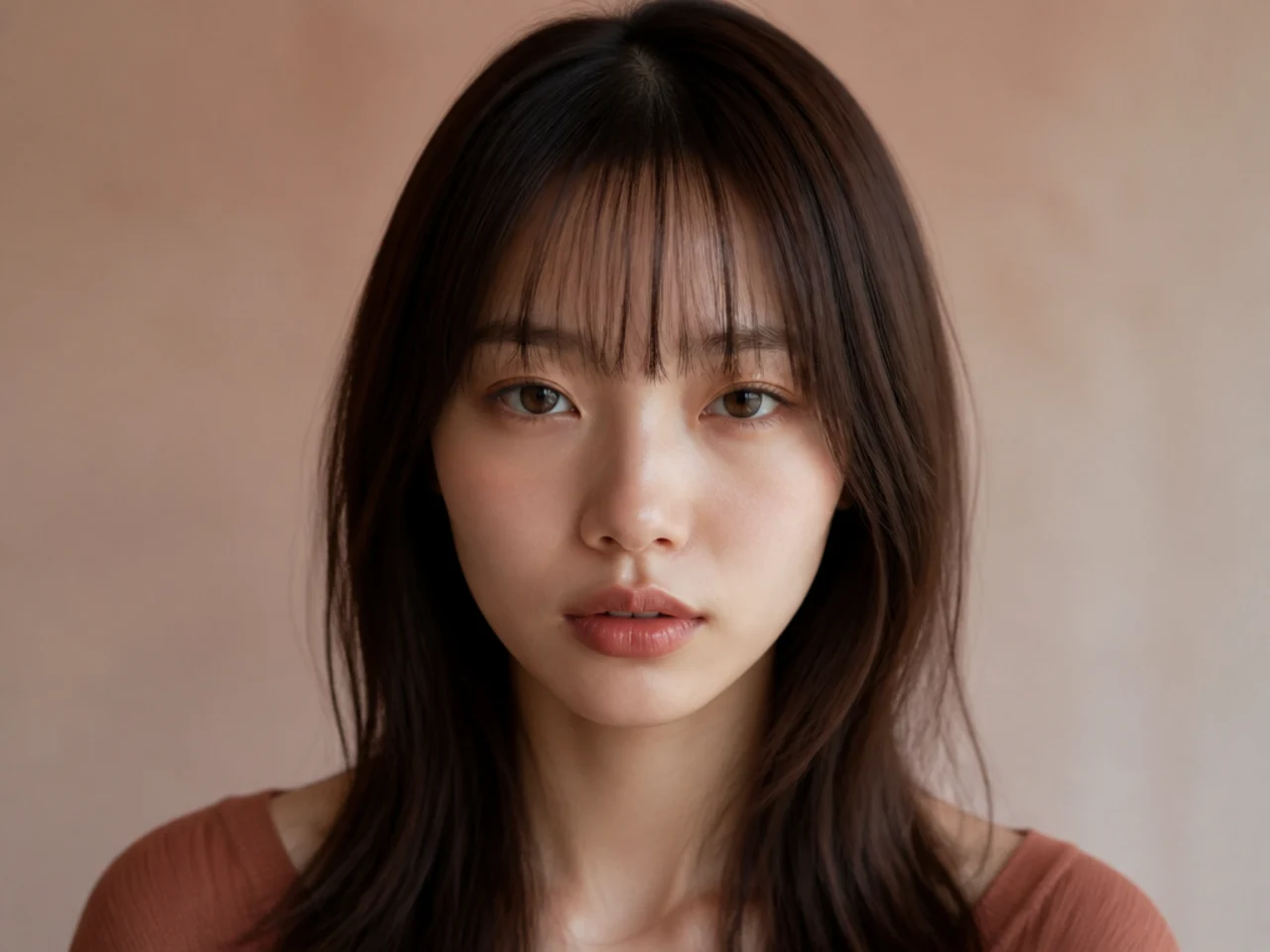 A blunt line on hair without enough density