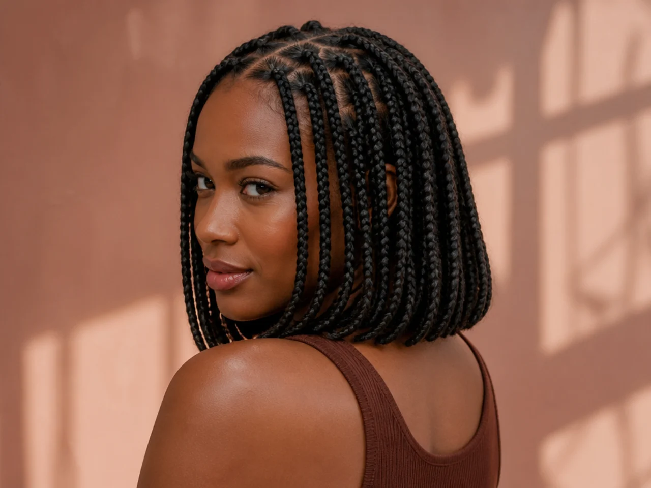 Braid bob at four weeks of wear