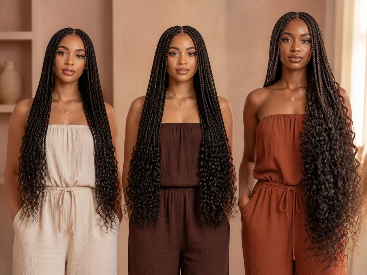 Three curl transition heights compared on braids