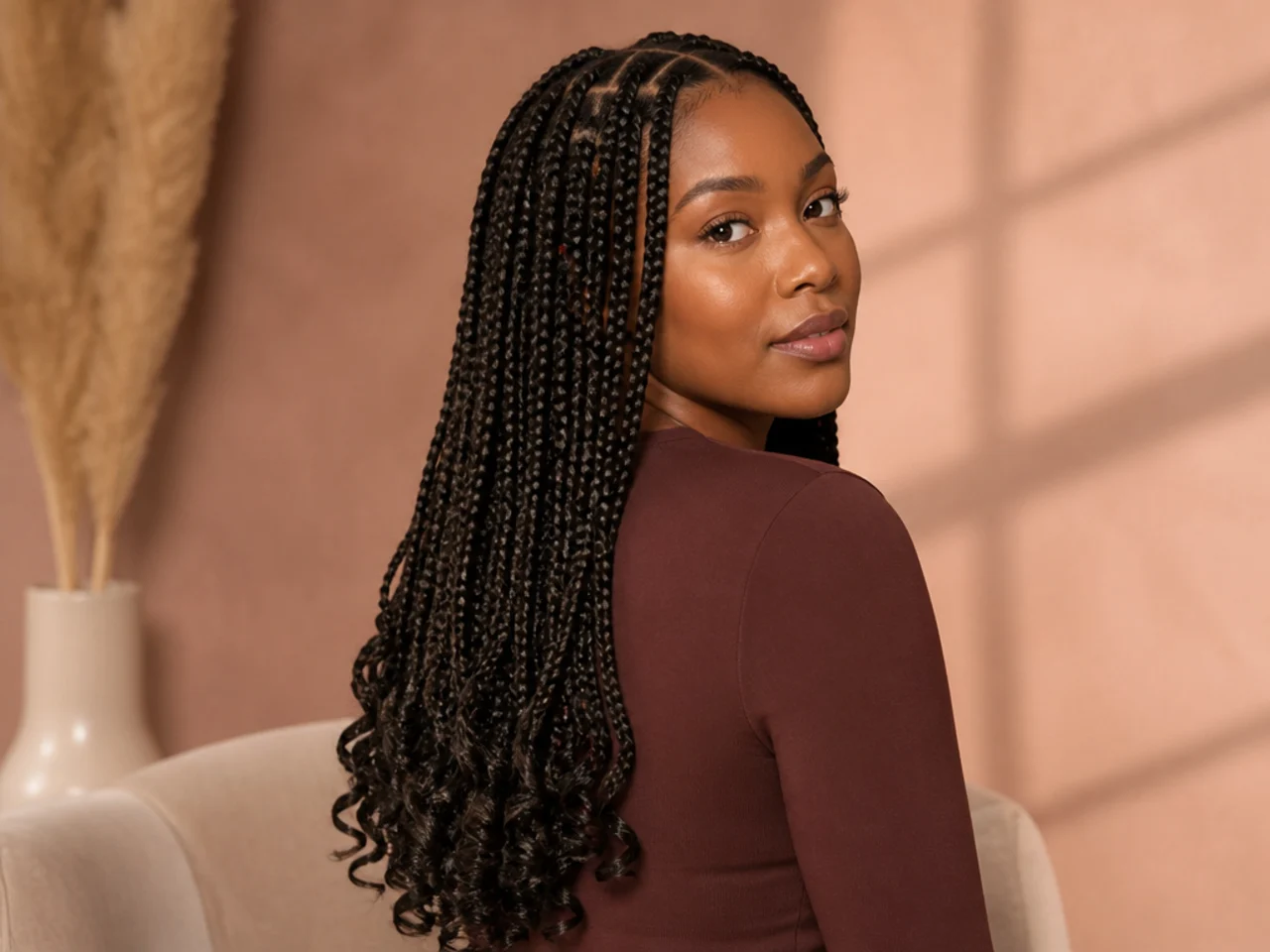 Braids with curled ends only