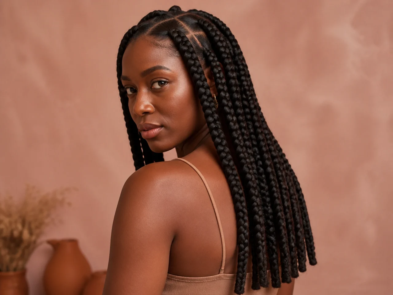 Jumbo large knotless braids