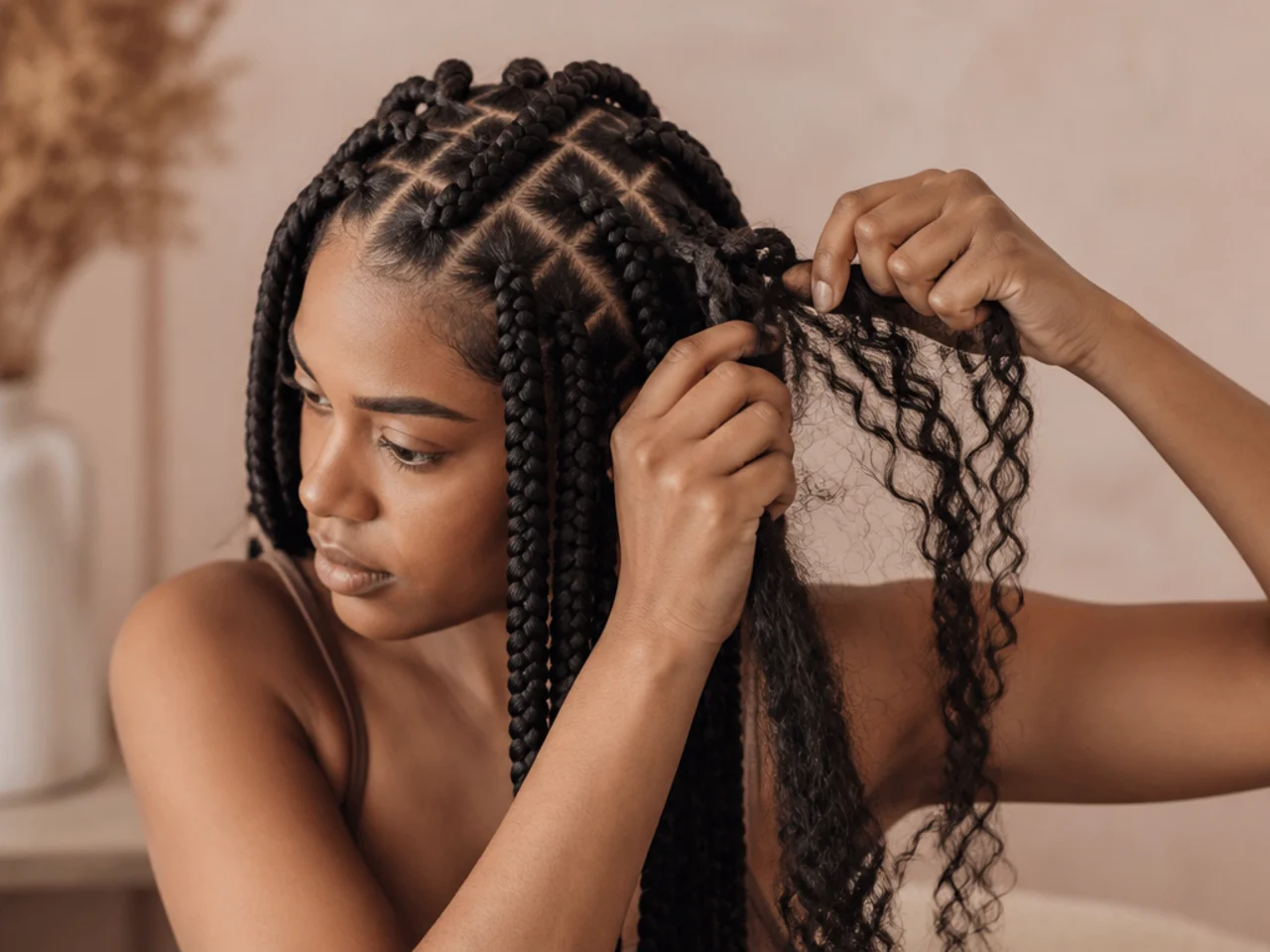 A braid being taken down