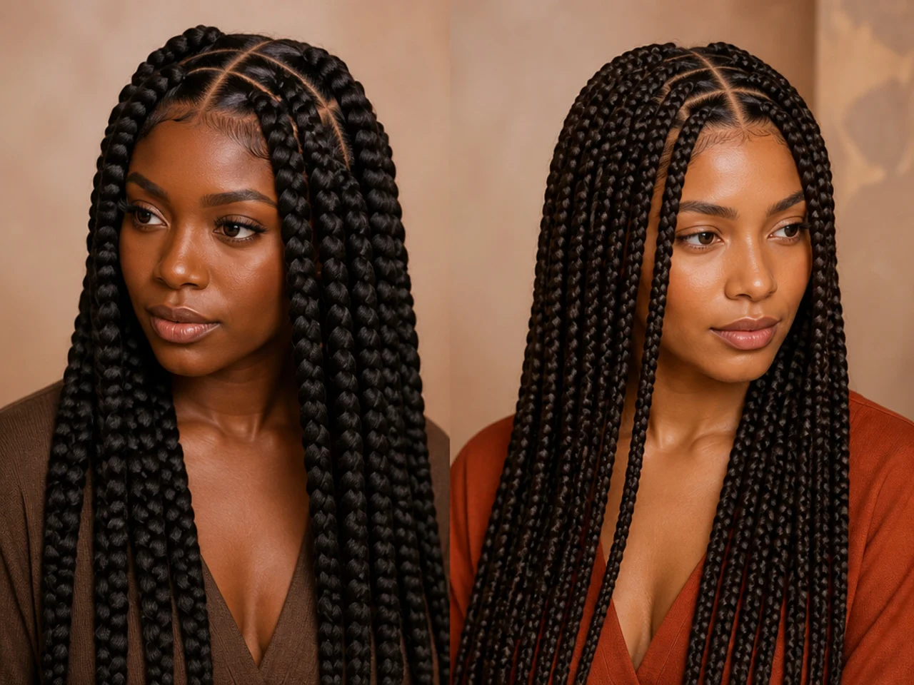 A comparison of large and medium braid sizes