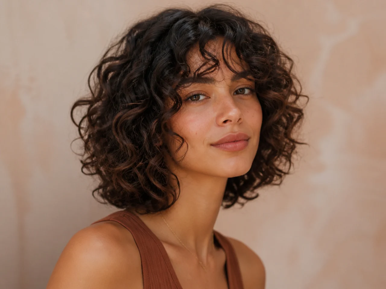 Curls with Face-Framing Layers