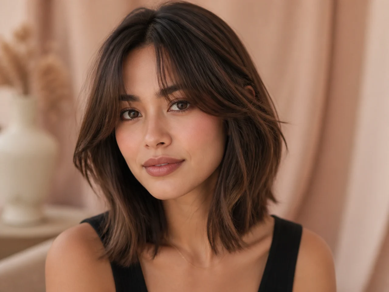 Lob With Curtain Bangs