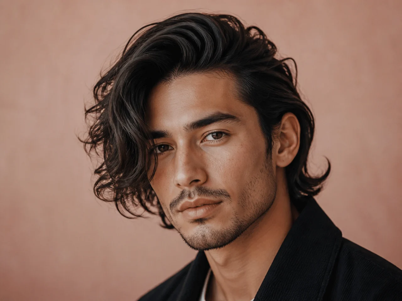 Long Side Swept Hair