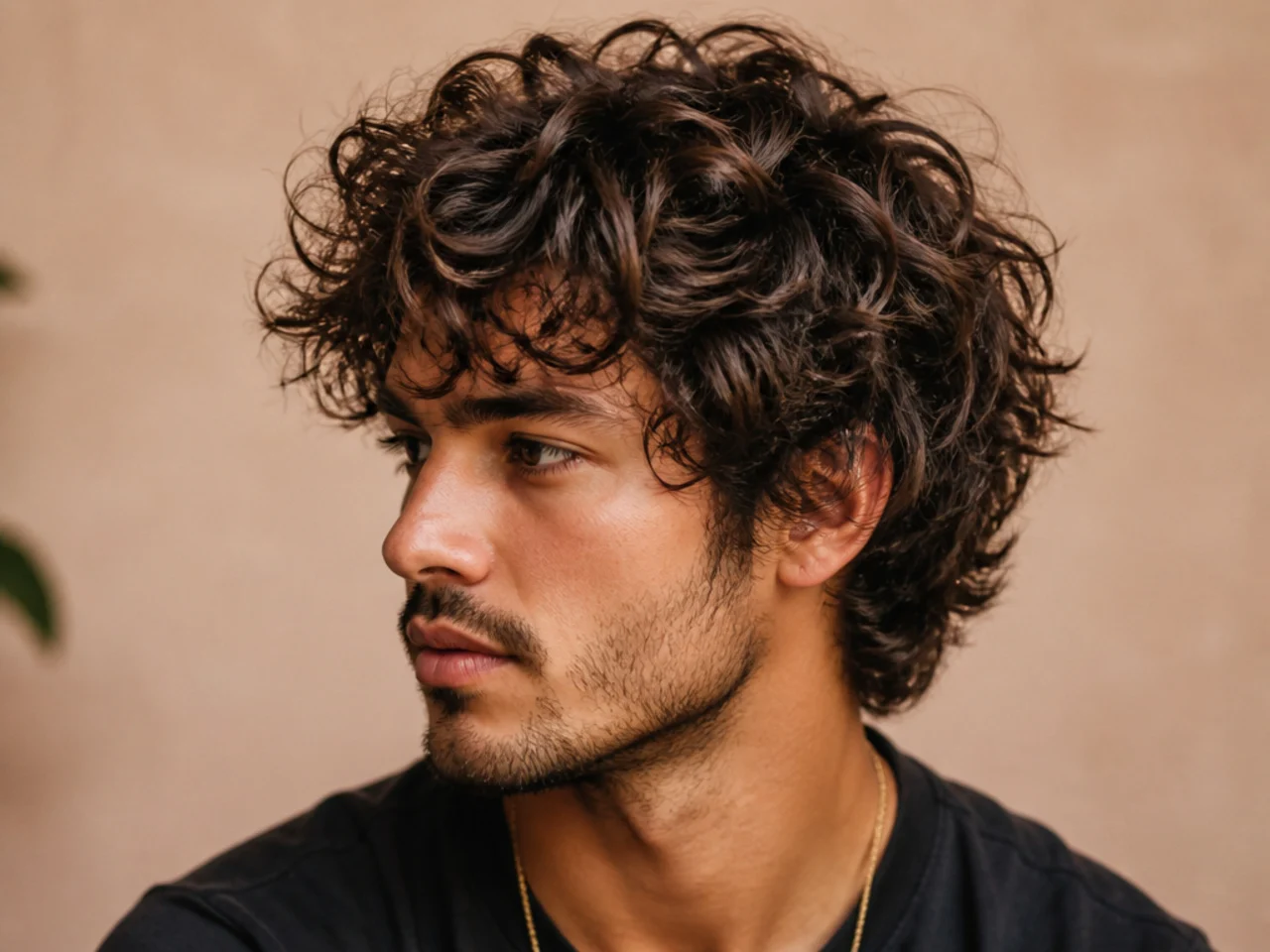 Messy, Layered Curly Hair