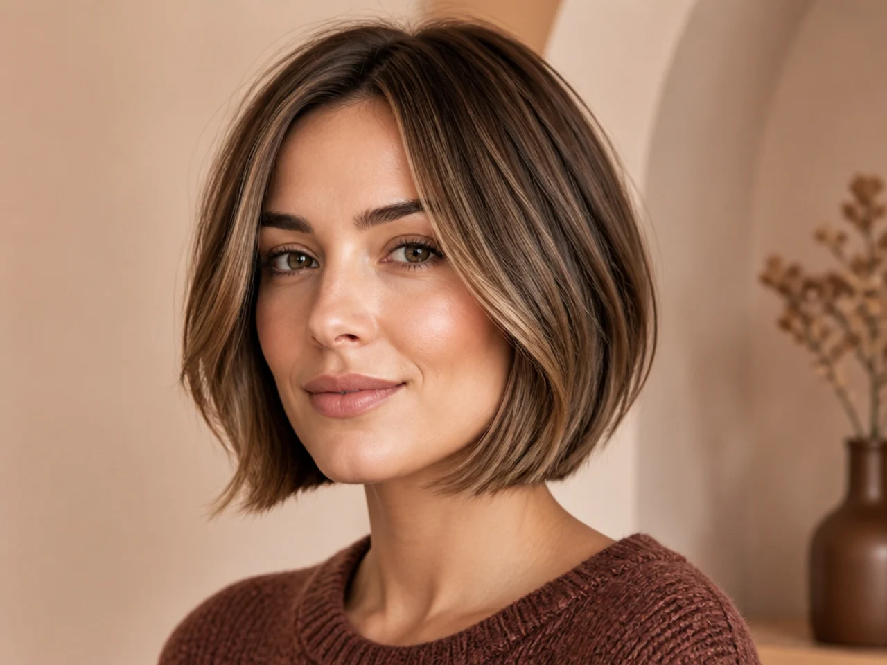 Bob with Subtle Layers and Highlights