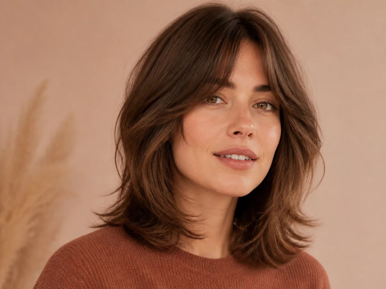 Shoulder-Length Hair with Feathery Layers