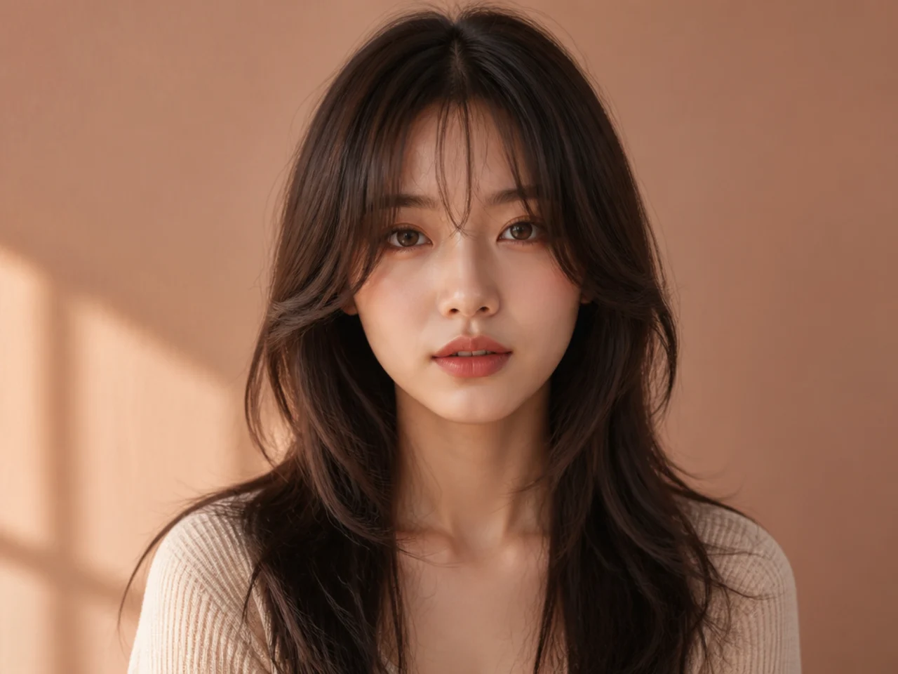 Light tapered layers on fine hair