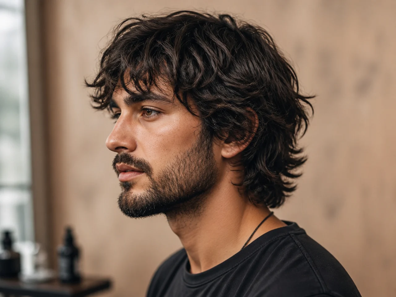 Shaggy Hair with Beard