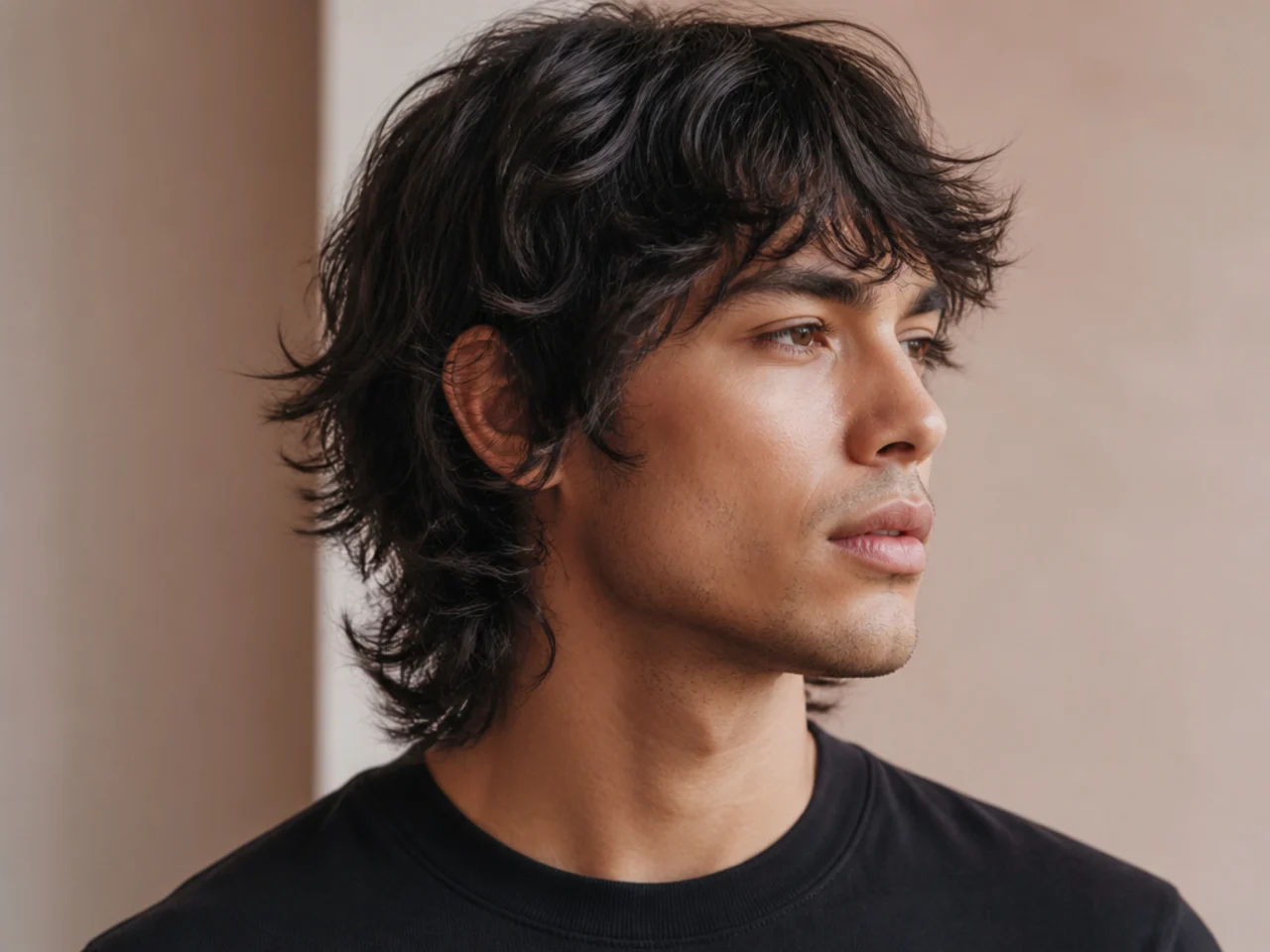Wispy layered wolf cut with delicate airy perimeter and thin face-framing pieces