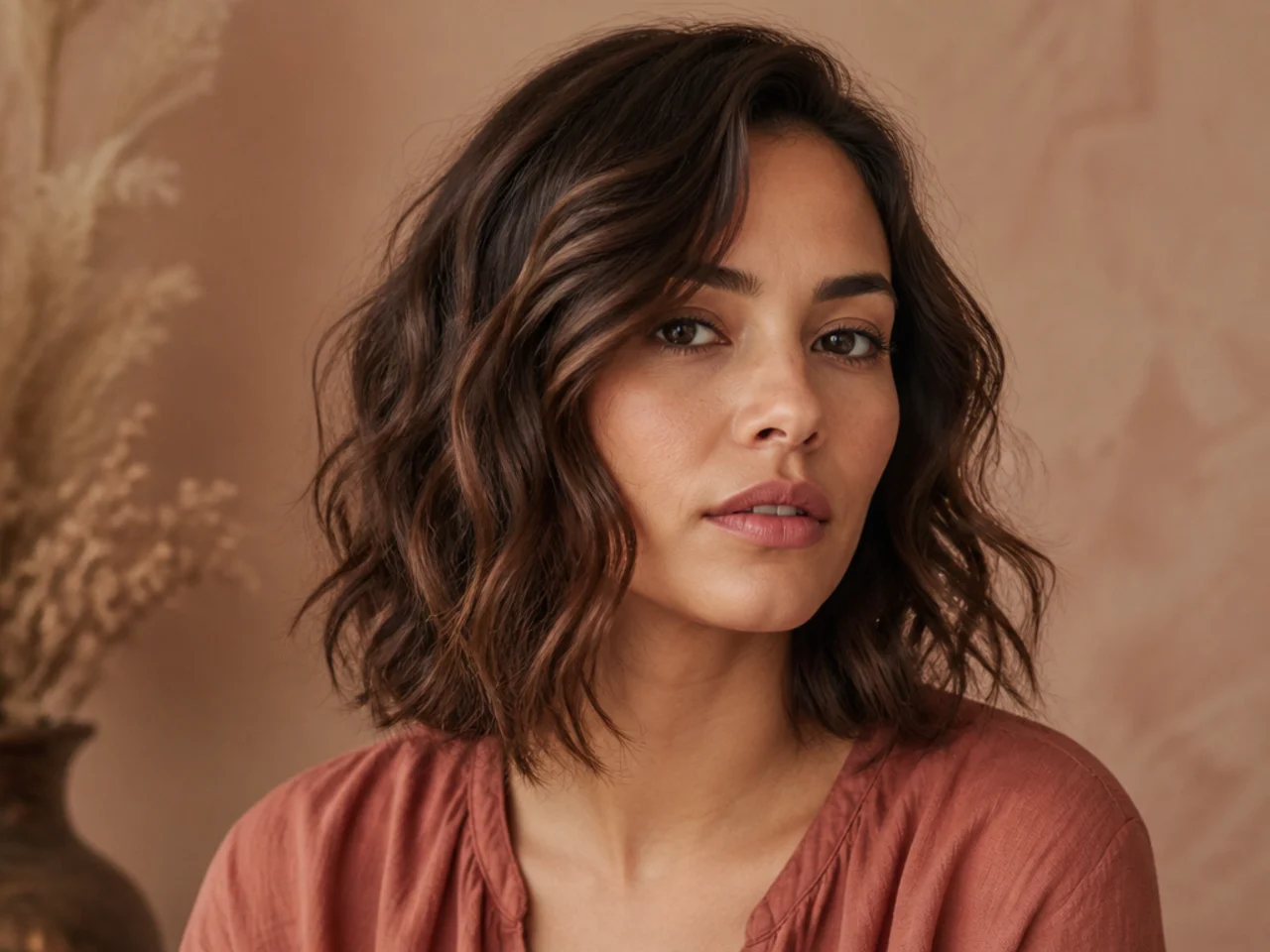 Wavy Lob: layered womans short hair styles