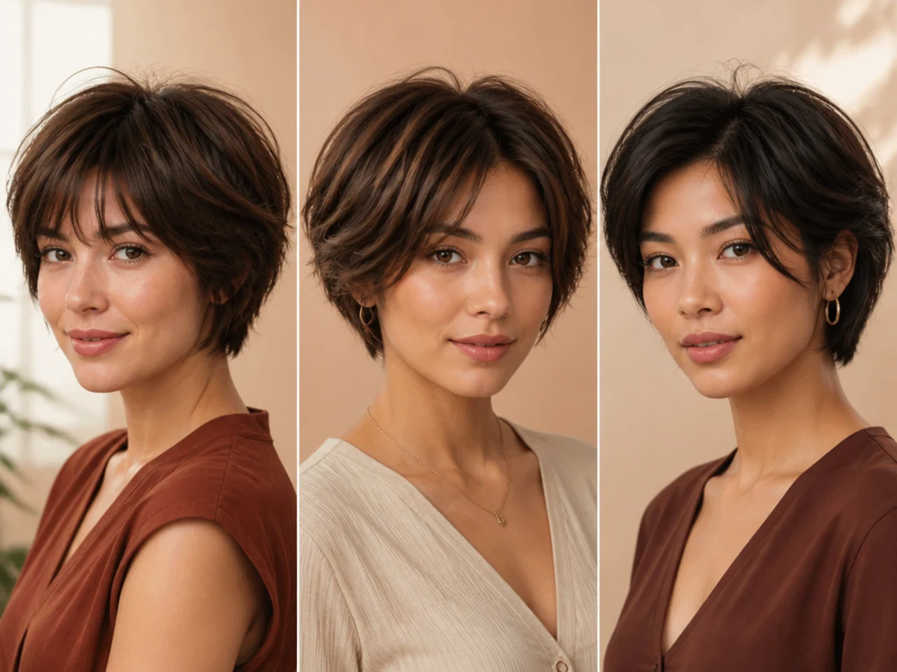 Which layered short hairstyle is best for thin hair?