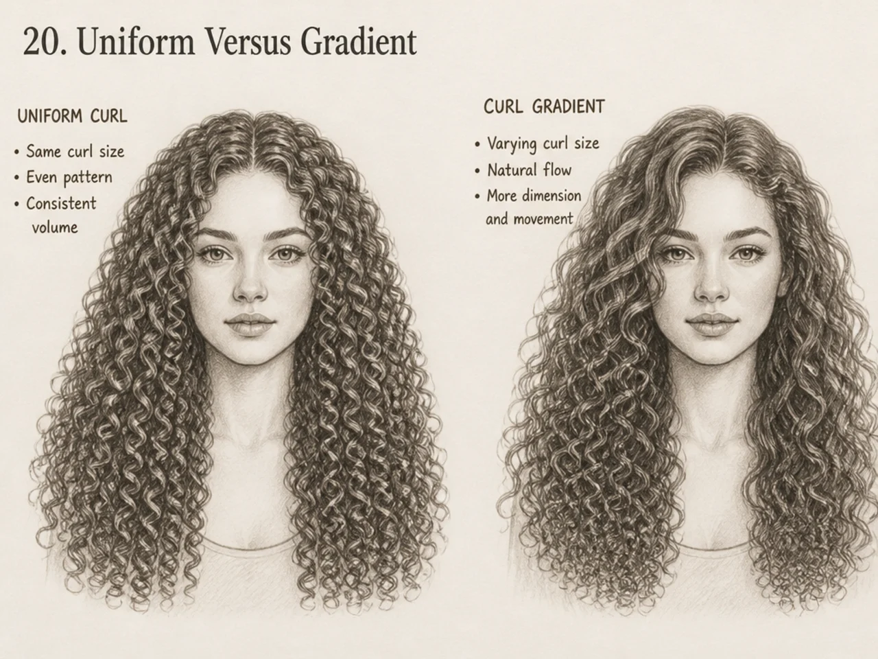 Uniform curl compared with a curl gradient