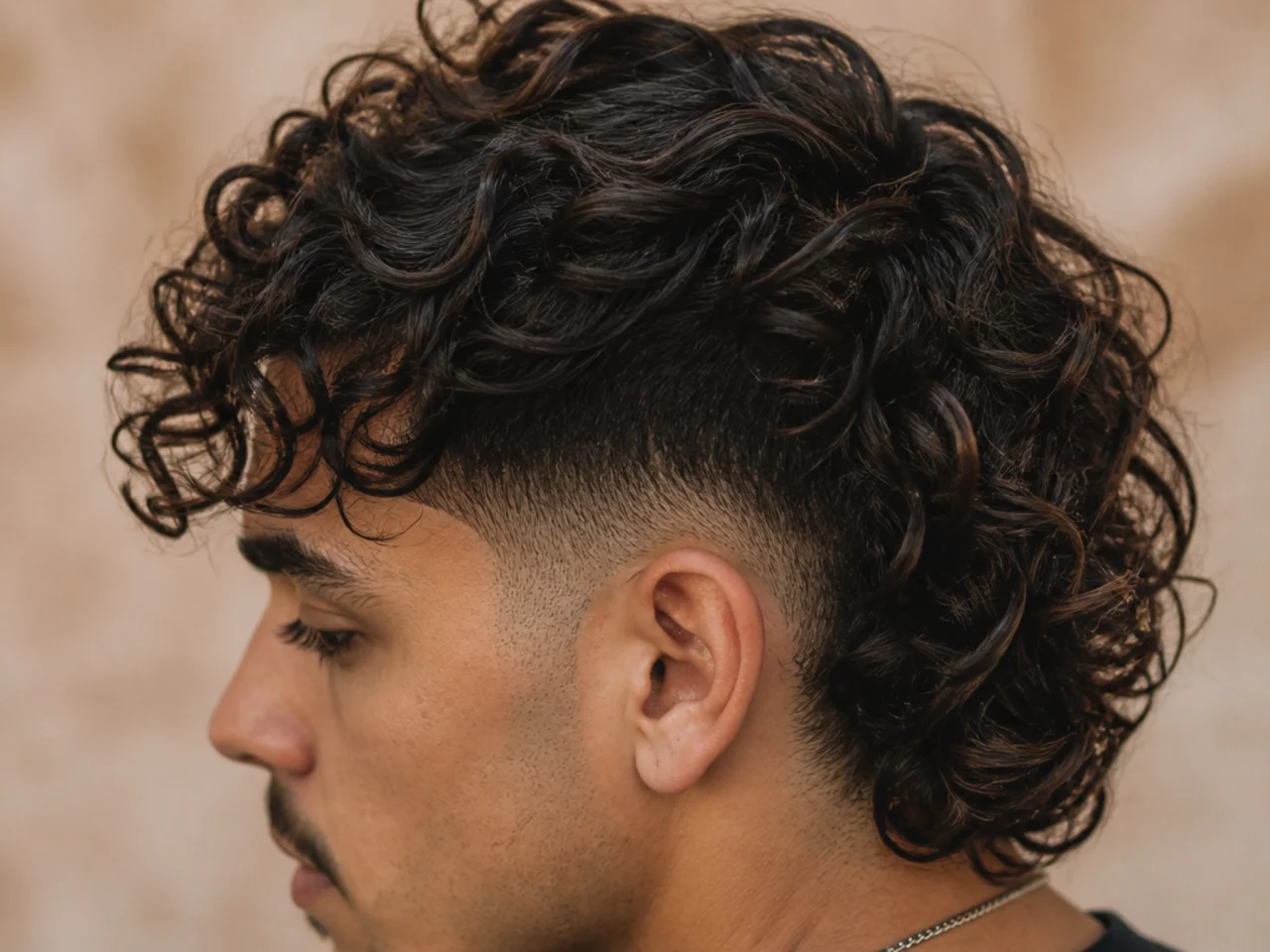 A man with long curls hiding an undercut