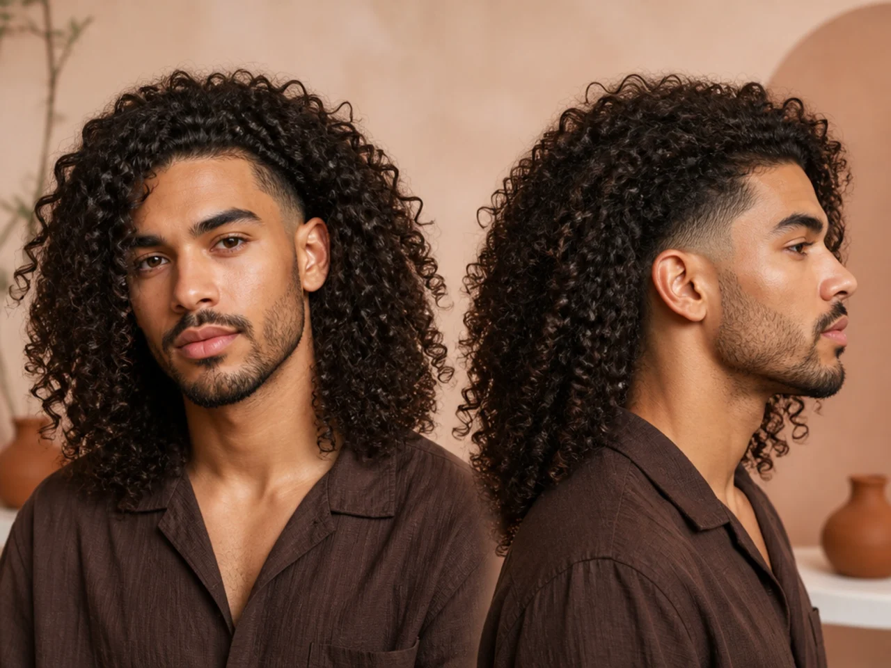 A man with long tightly coiled hair