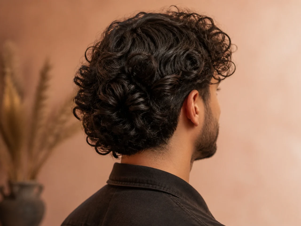 A man with fully grown long curly hair