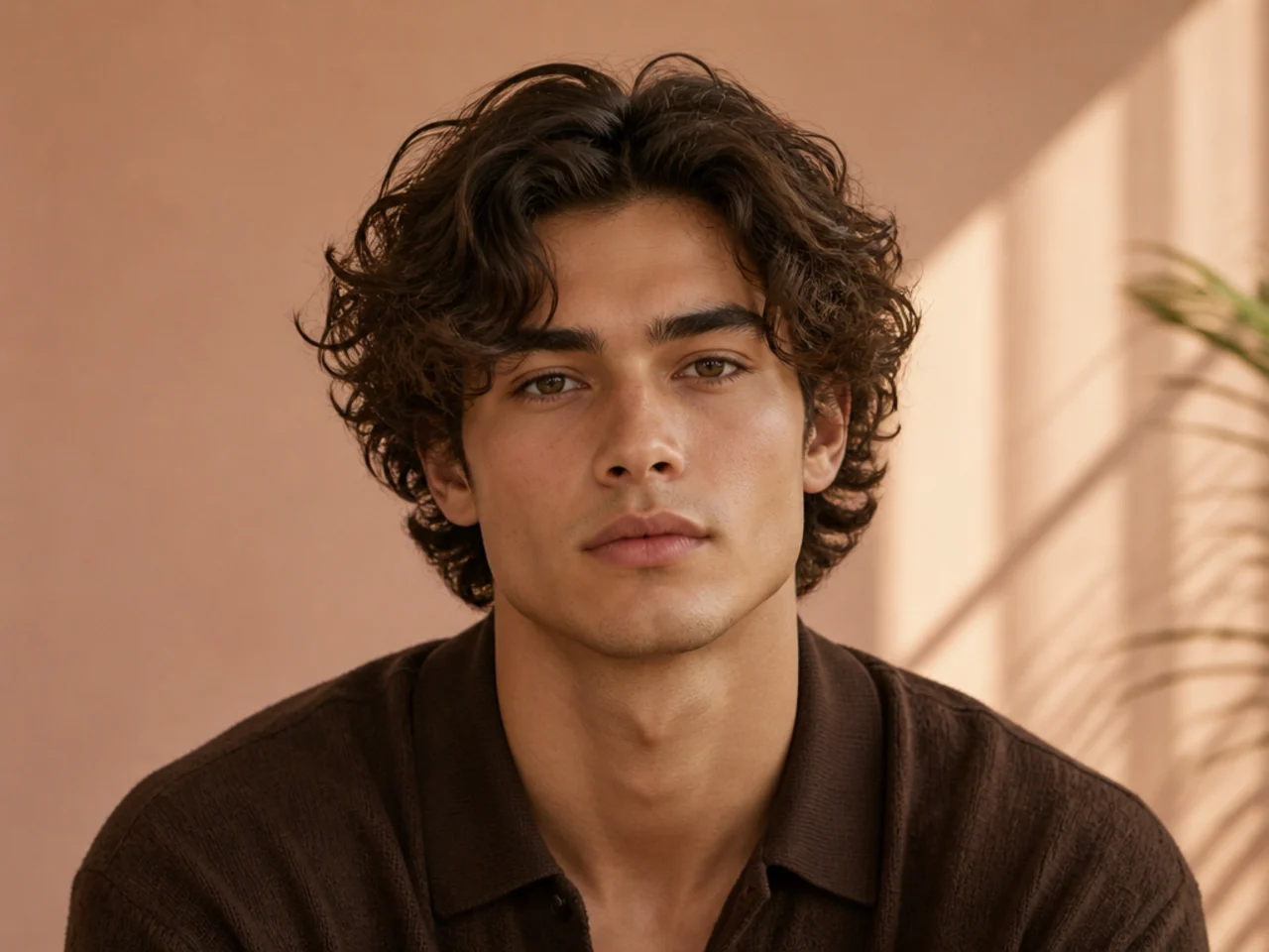 A man with long curls and a tapered nape
