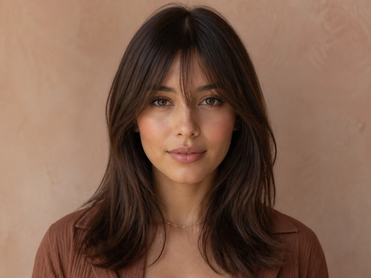 A long fringe on fine hair
