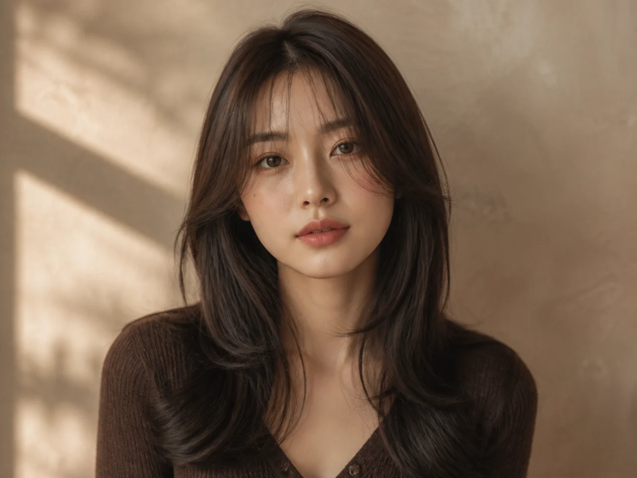 Long fine hair with light framing