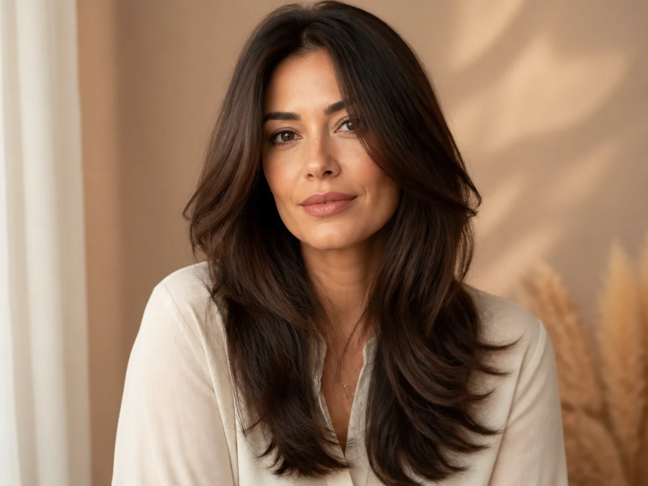 Long hair with internal layers