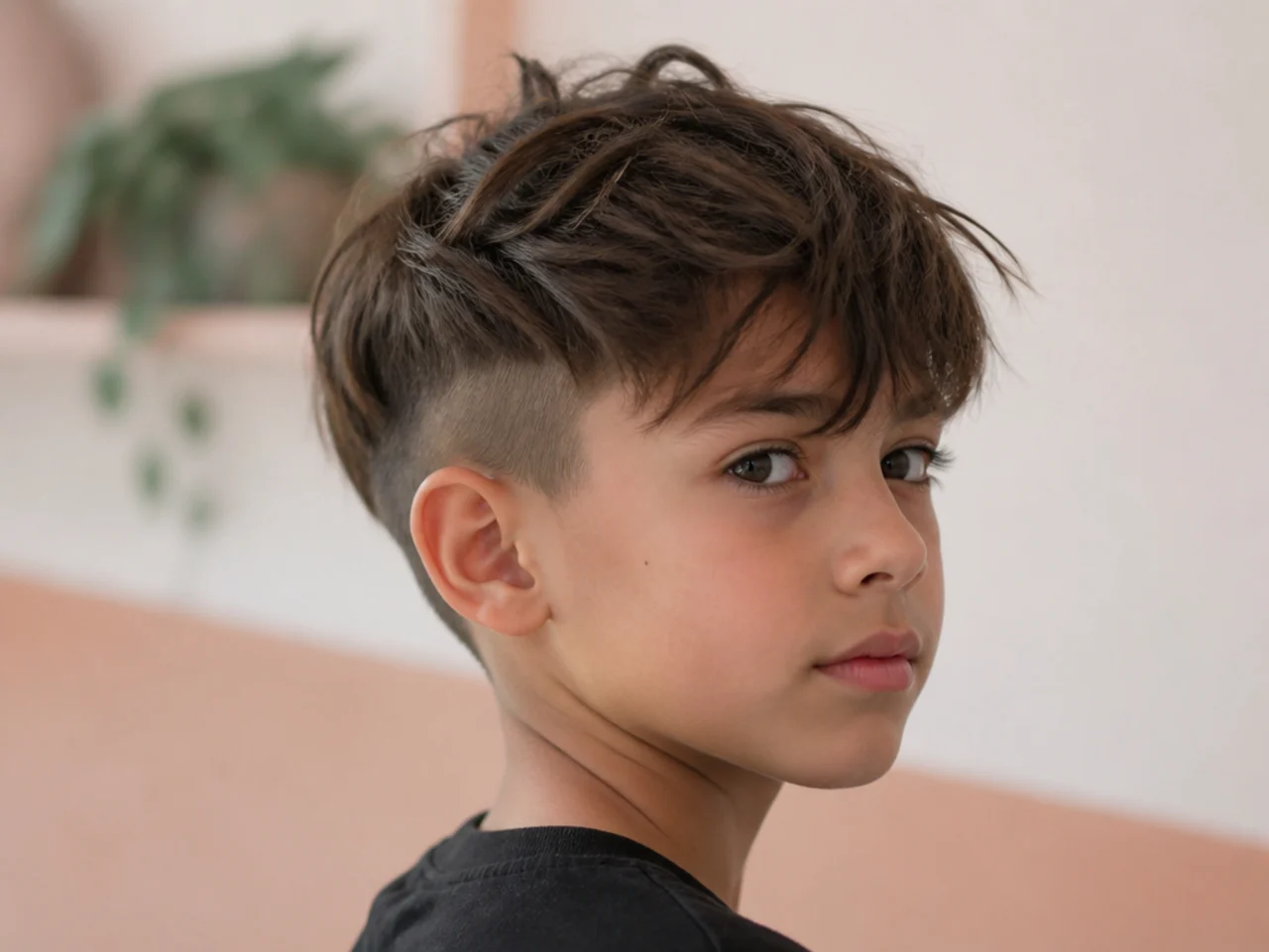 A boy with a grown-out undercut