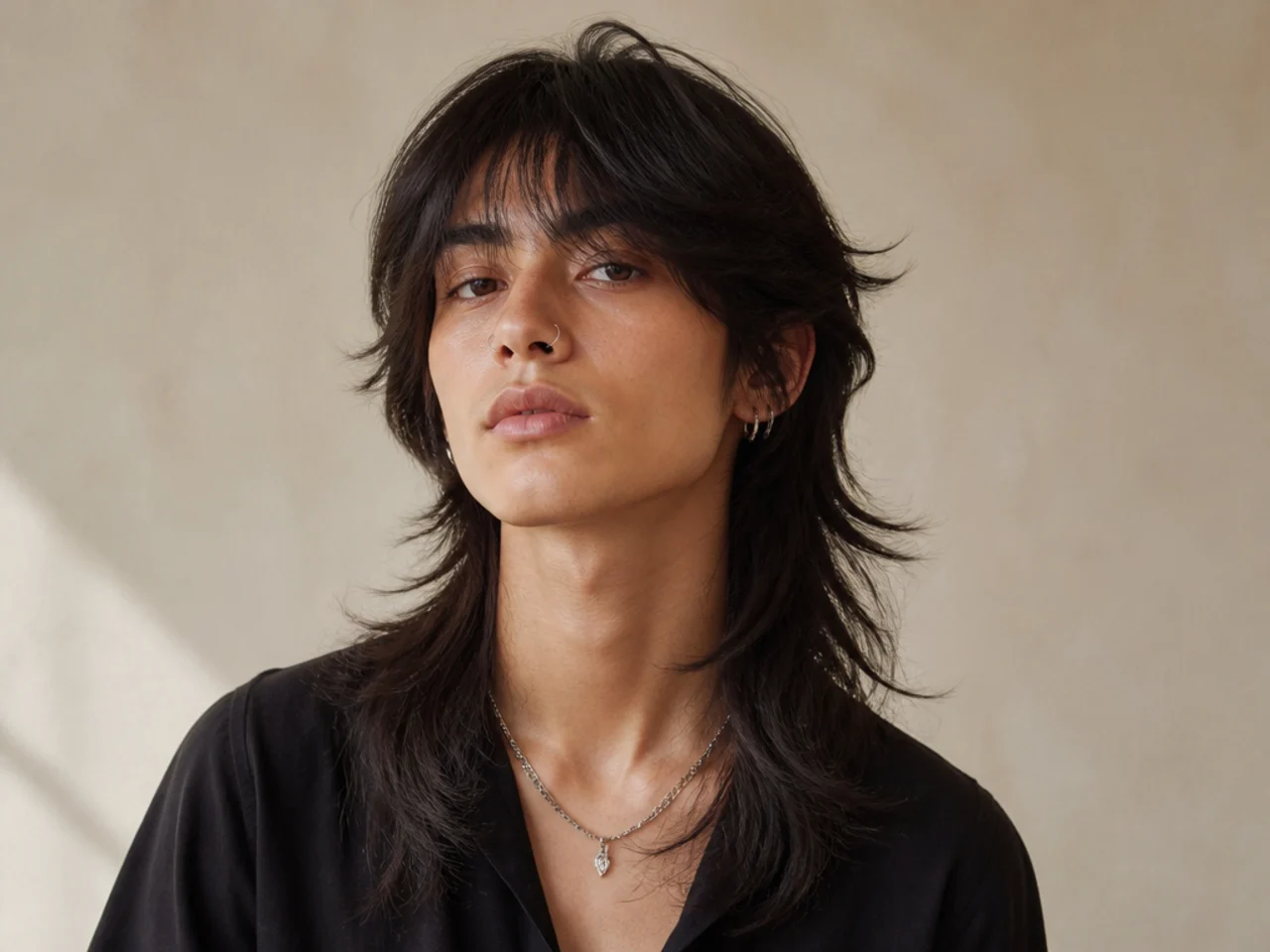 Long wolf cut with additional nape length
