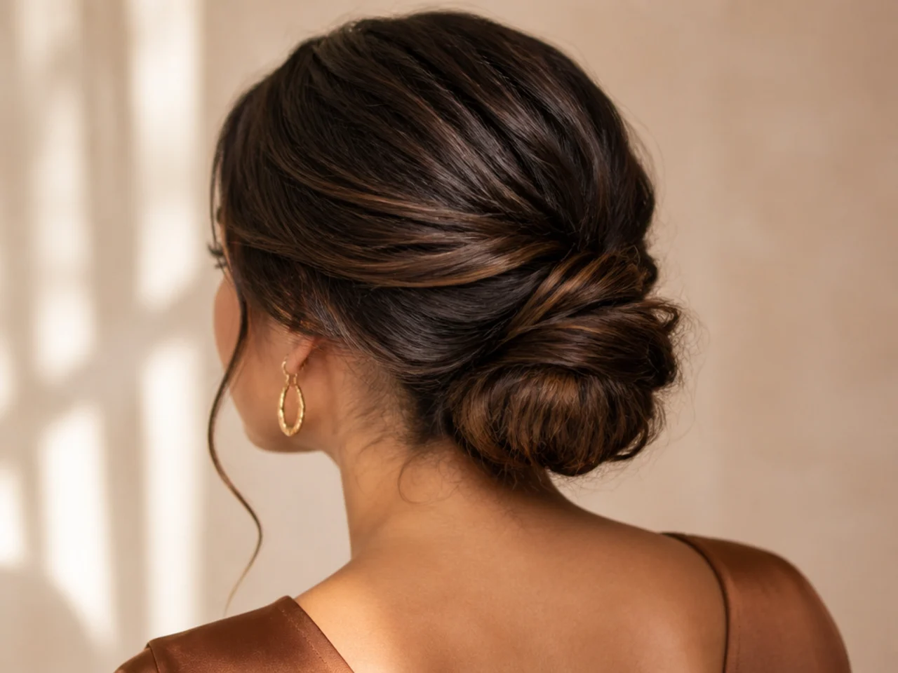 A twisted chignon