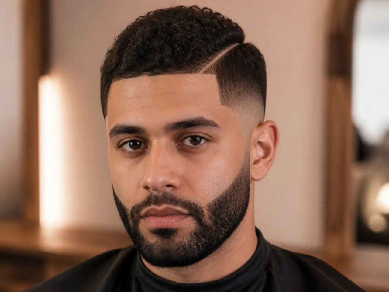 A failed disconnect between a low fade and a beard
