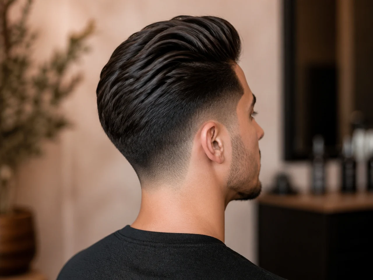 A high-volume low fade comb over