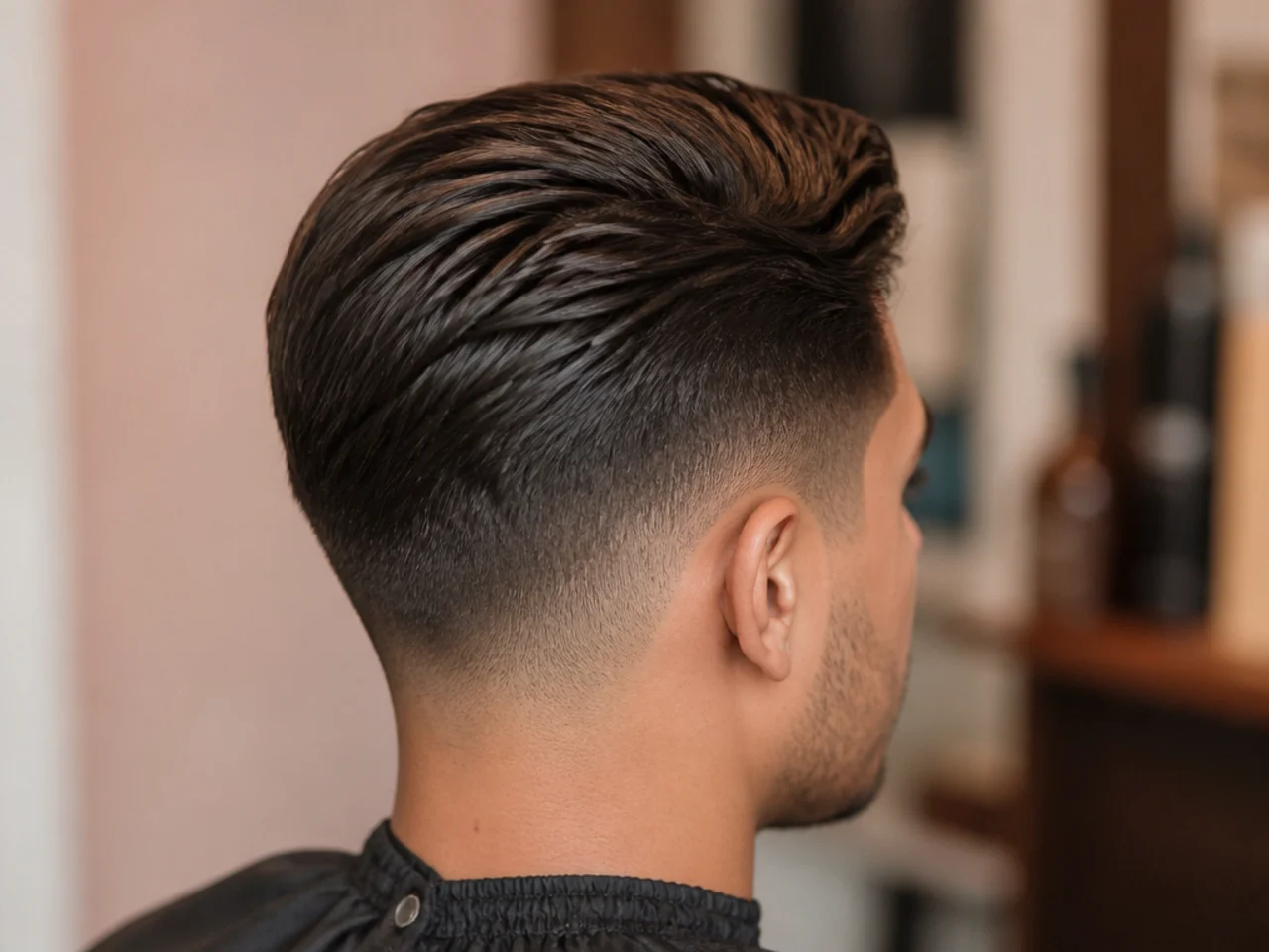 A low fade comb over at week five