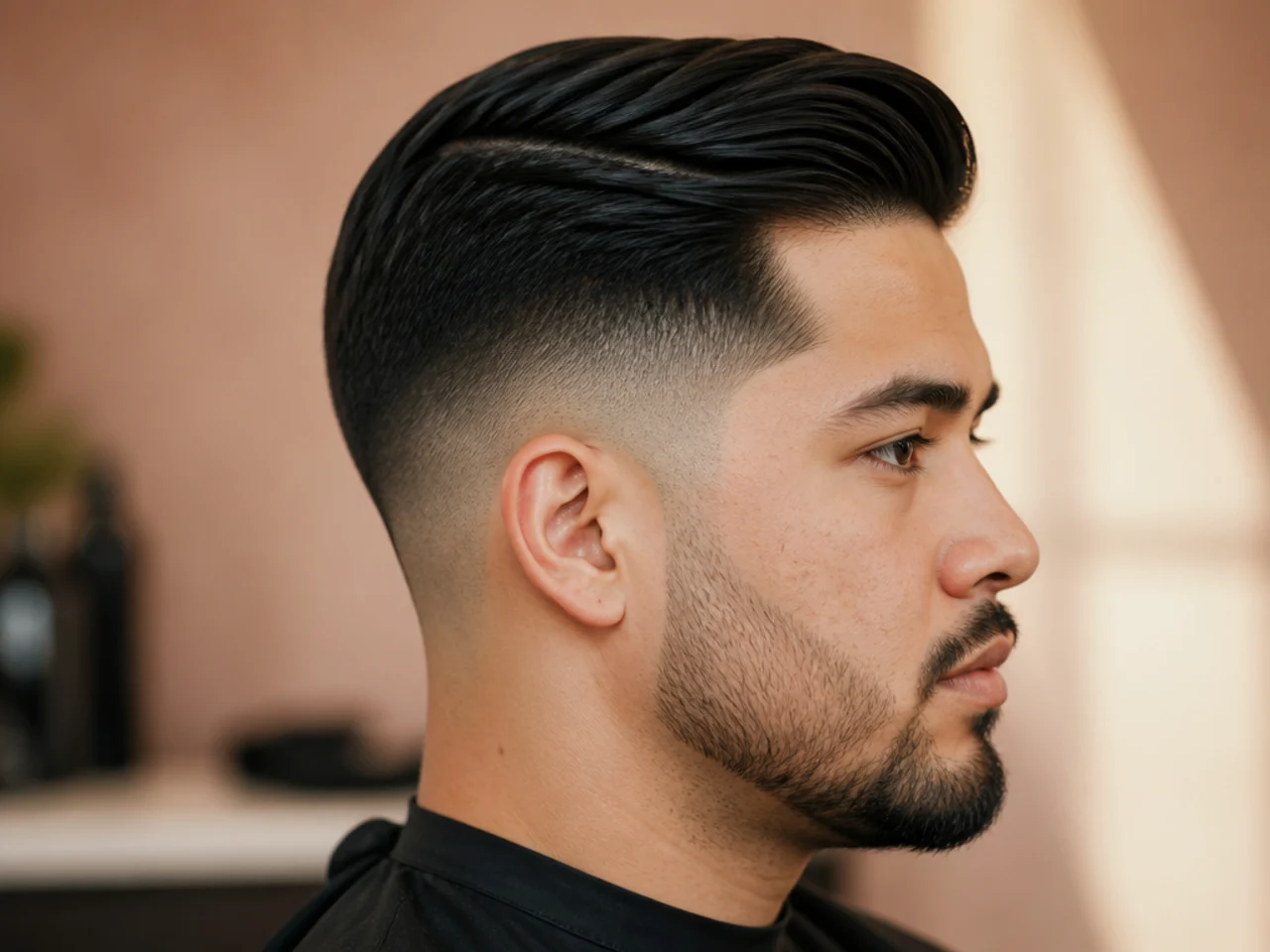 A low skin fade comb over