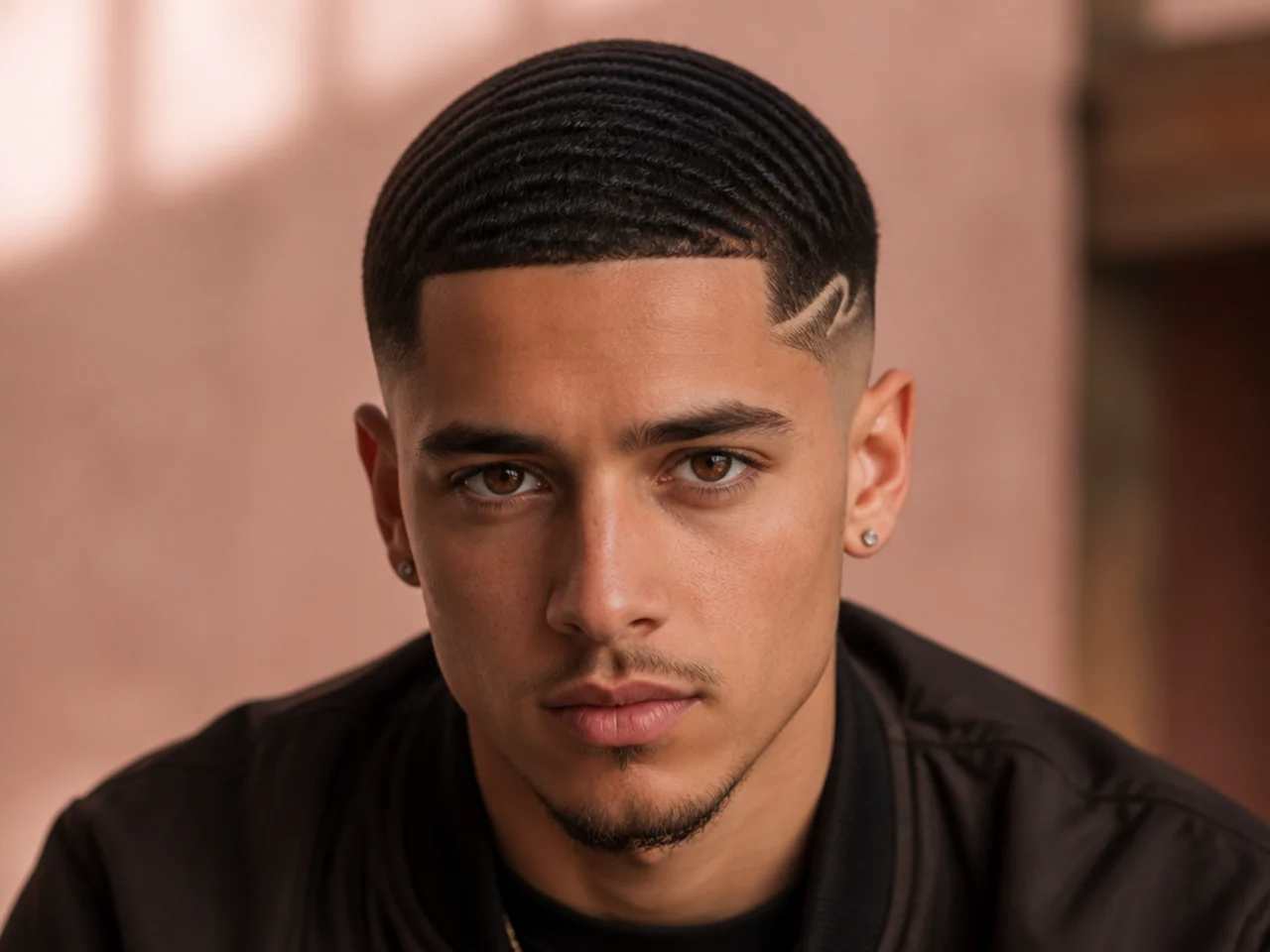 A low fade design below a wave pattern