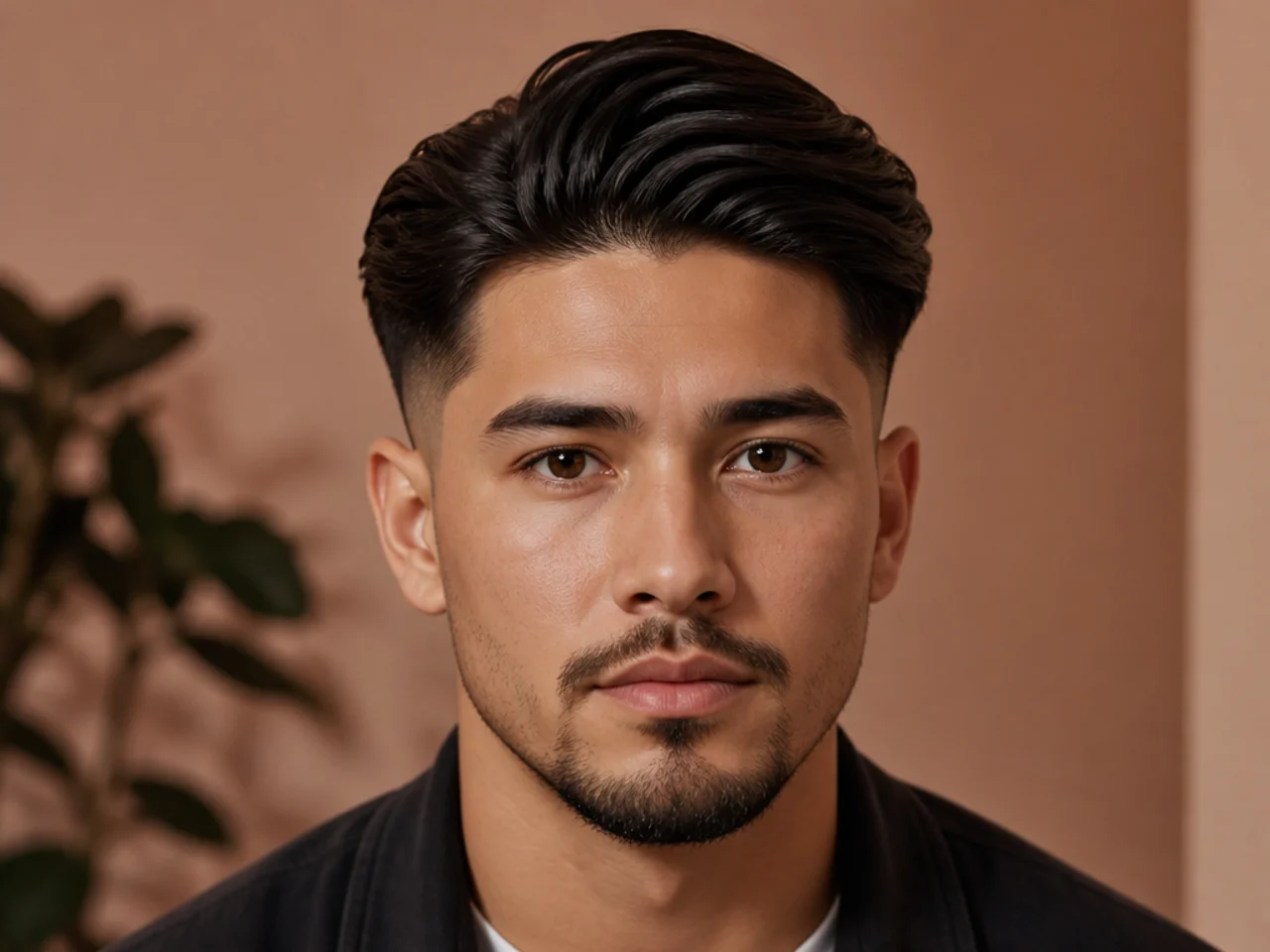 A low fade with a long top