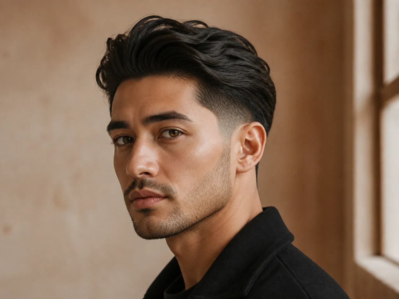 A low fade with the weight sent backward