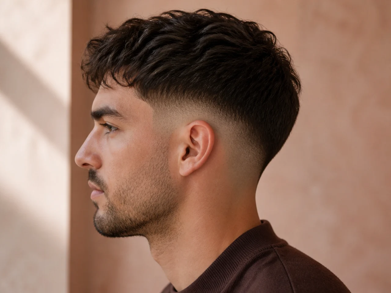 A low fade with a matte finish