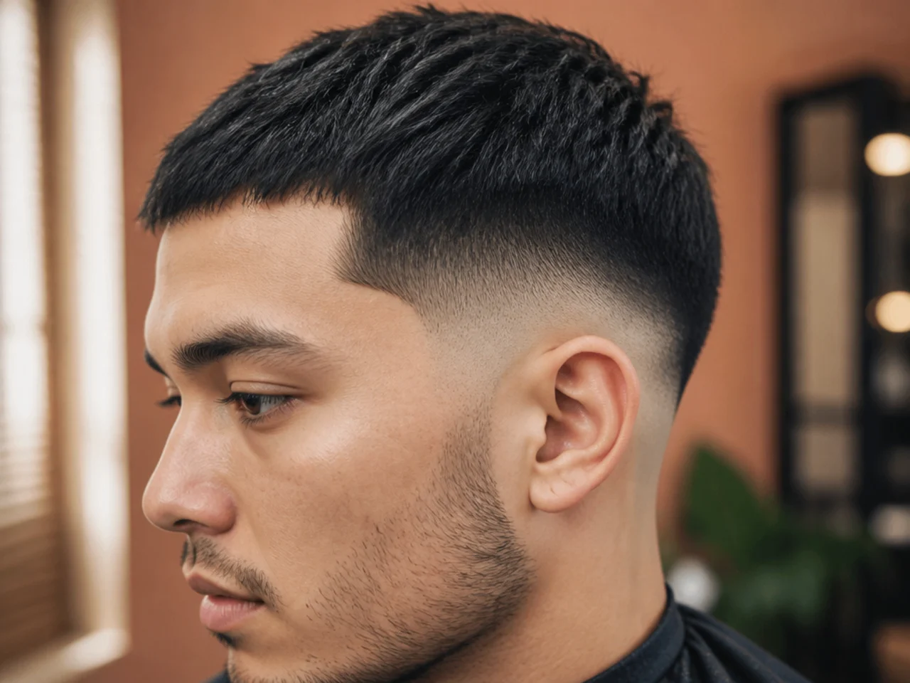 A low fade cut with only two guards