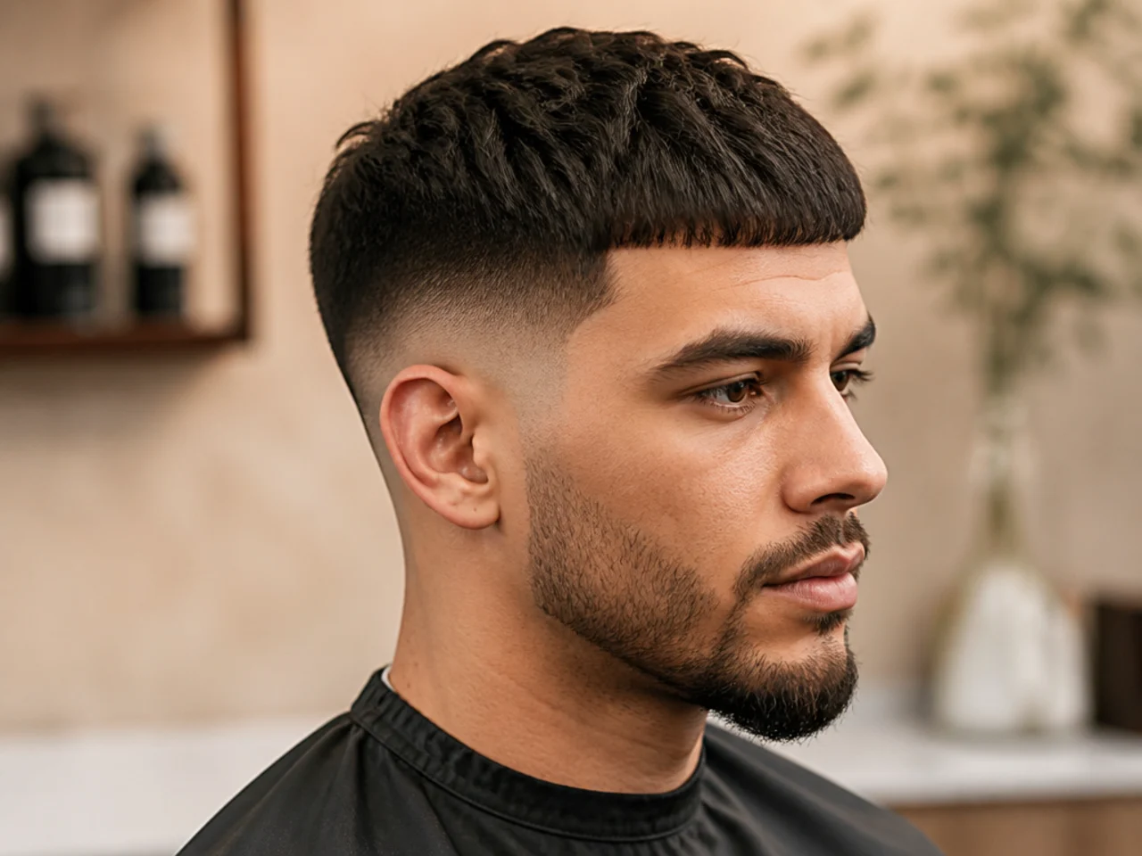 Blunt French Crop with Low Fade