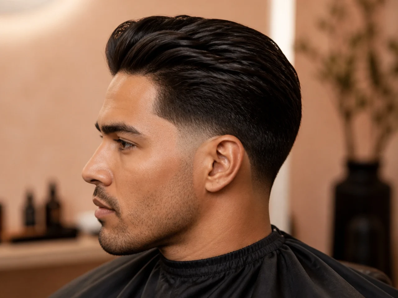 Brush Back with Low Drop Fade