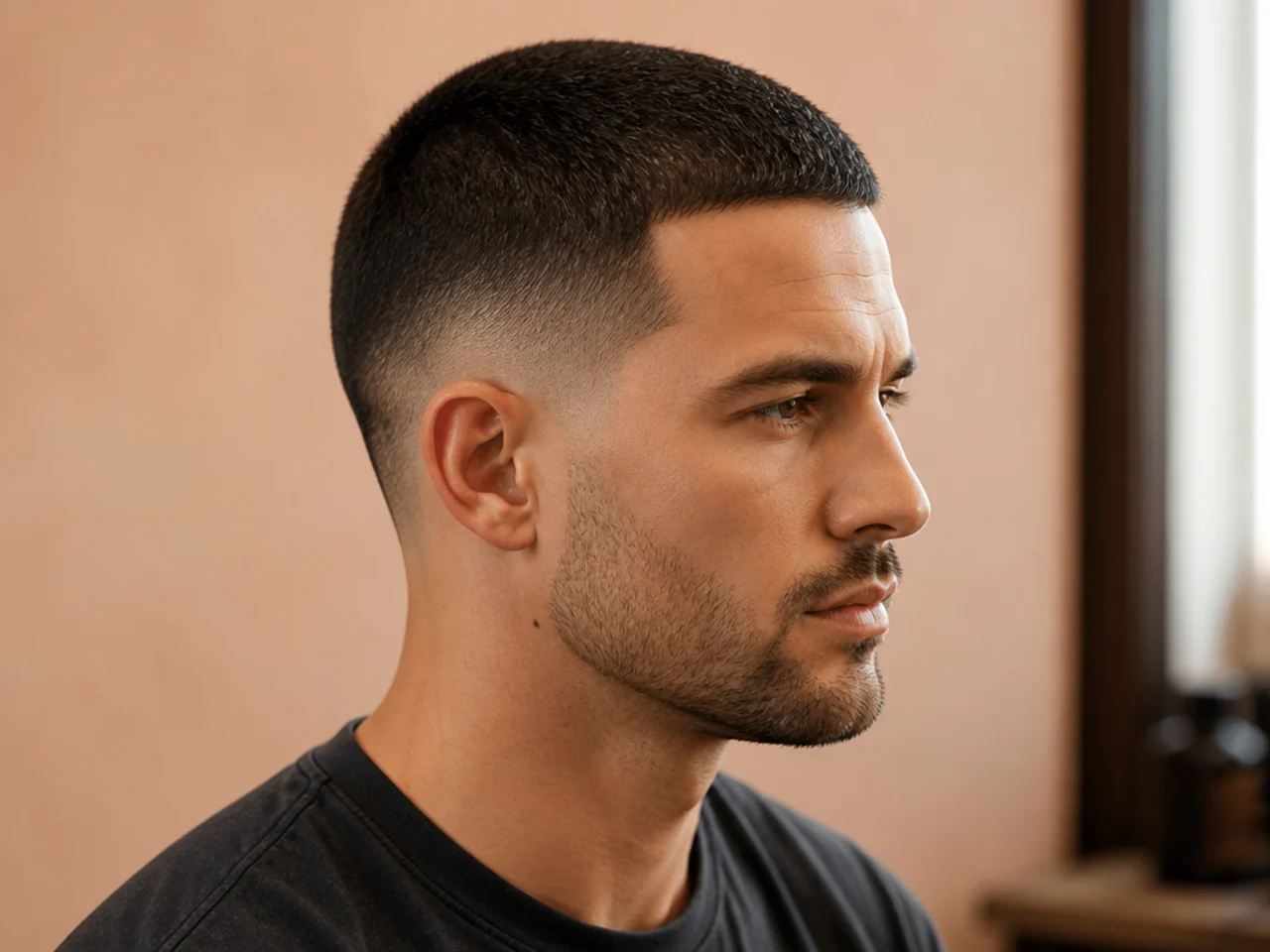 Crew Cut with Low Fade